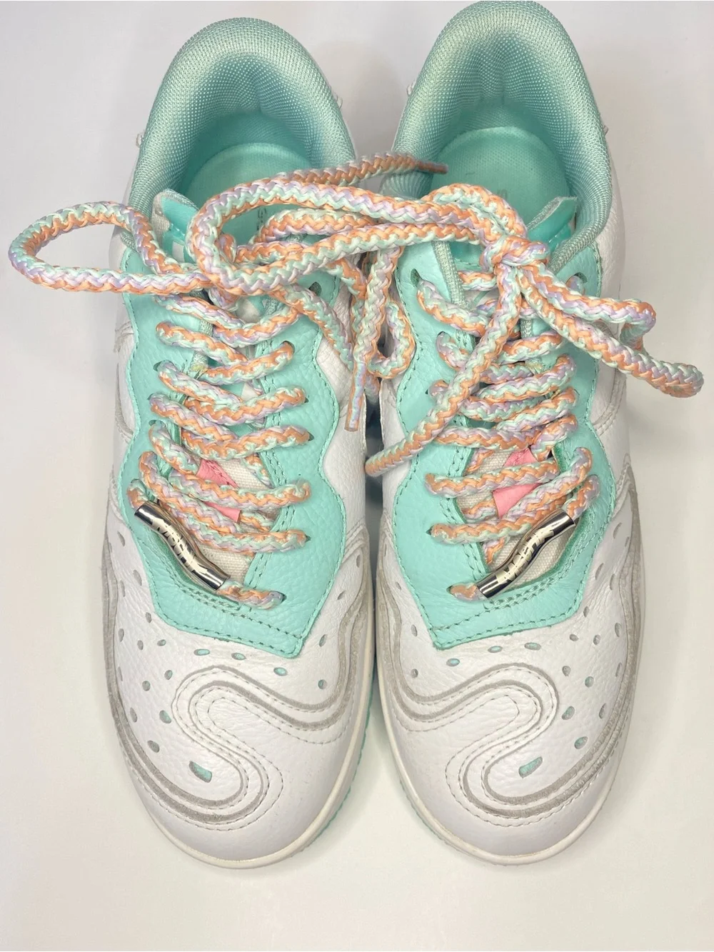 MSCHF Super Normal Sneakers – White/mint Men’s Size 7 / Women’s Size 8.5